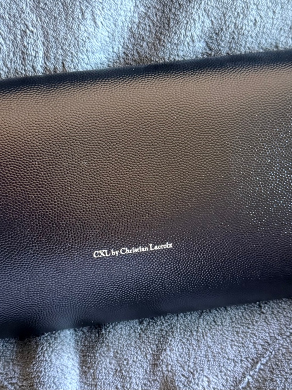 CXL by Christian Lacroix Black Pebbled Clutch